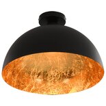Plafondlampen 2 St Halfrond E27 Zwart En Goudkleurig