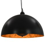 Plafondlampen 2 St Halfrond E27 40 Cm Zwart En Goudkleurig