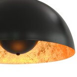 Plafondlampen 2 St Halfrond E27 40 Cm Zwart En Goudkleurig