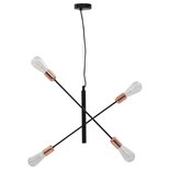 Plafondlamp Met Filament Peren 2 W E27 Zwart En Koper