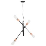 Plafondlamp Met Filament Peren 2 W E27 Zwart En Koper