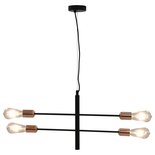 Plafondlamp Met Filament Peren 2 W E27 Zwart En Koper