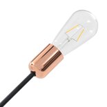 Plafondlamp Met Filament Peren 2 W E27 Zwart En Koper