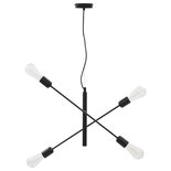 Plafondlamp Met Filament Peren 2 W E27 Zwart