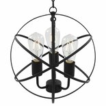 Hanglamp Rond 3Xe27 Zwart