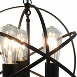 Hanglamp Rond 3Xe27 Zwart