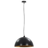 Plafondlampen 2 St Halfrond E27 50 Cm Zwart En Goudkleurig