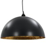 Plafondlampen 2 St Halfrond E27 50 Cm Zwart En Goudkleurig