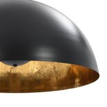 Plafondlampen 2 St Halfrond E27 50 Cm Zwart En Goudkleurig