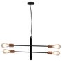 Plafondlamp Met Filament Peren 2 W E27 Zwart En Koper